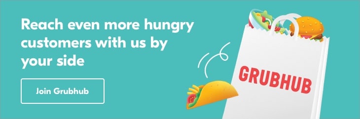 graphic banner illustrating the power of a Grubhub partnership