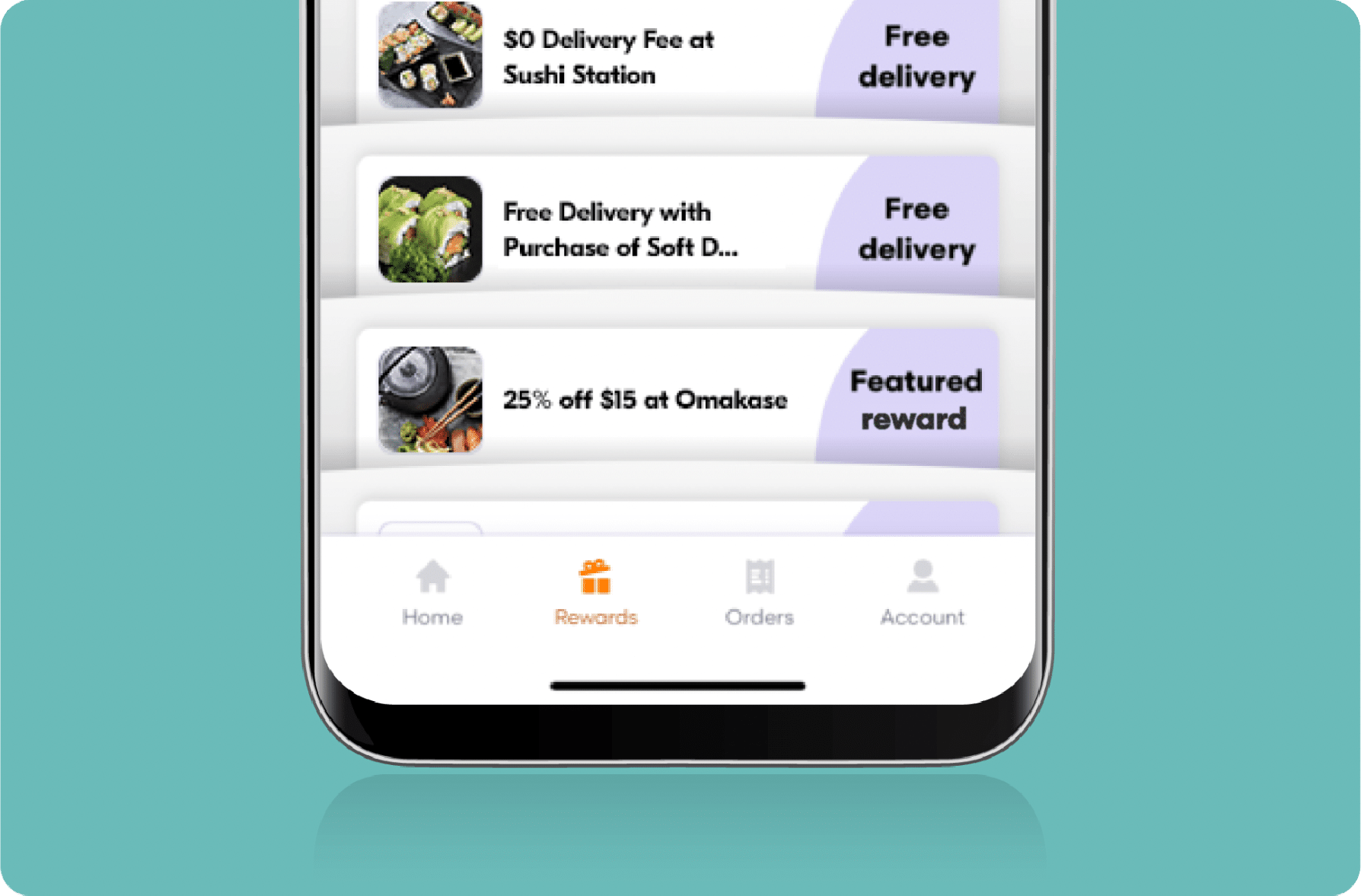 Grubhub Perks tab