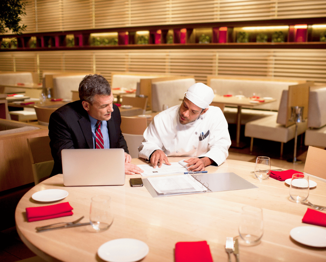 A chef and restaurant owner go over finances