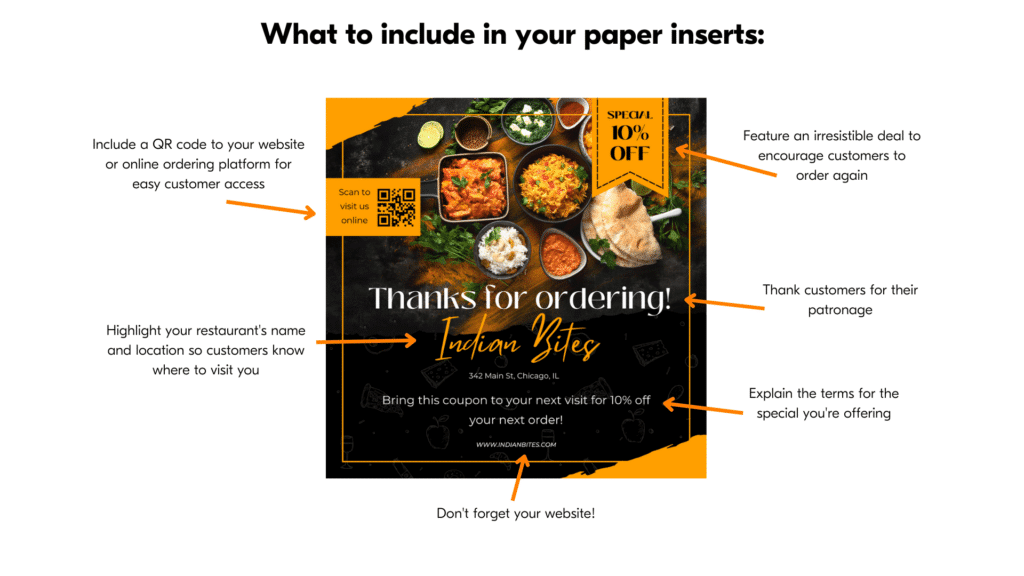 What to include in your paper inserts.