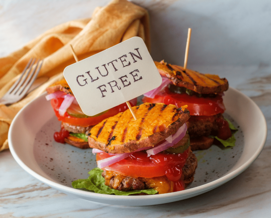 A gluten-free dish at a restaurant.