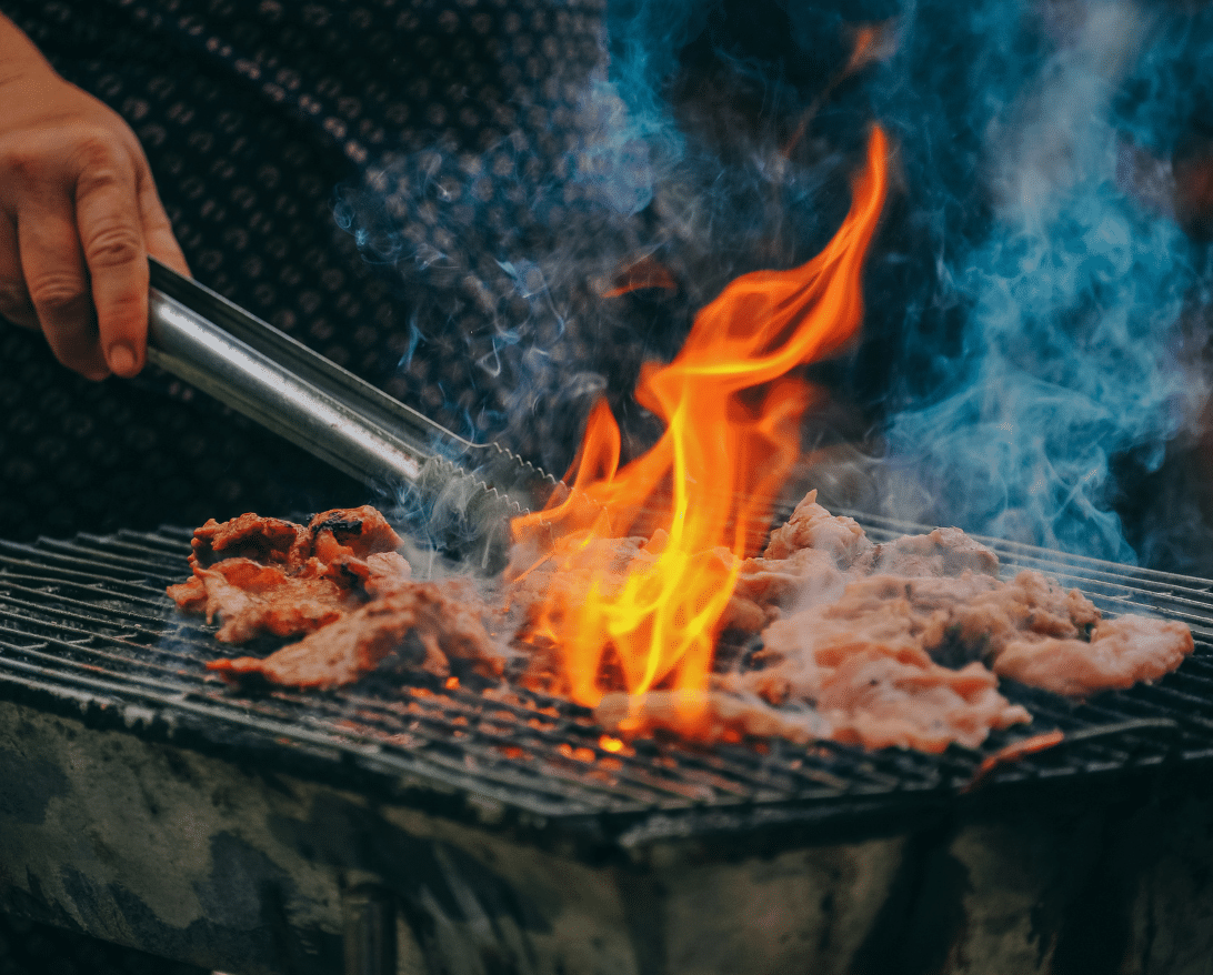 A chef cooks lab-grown meat