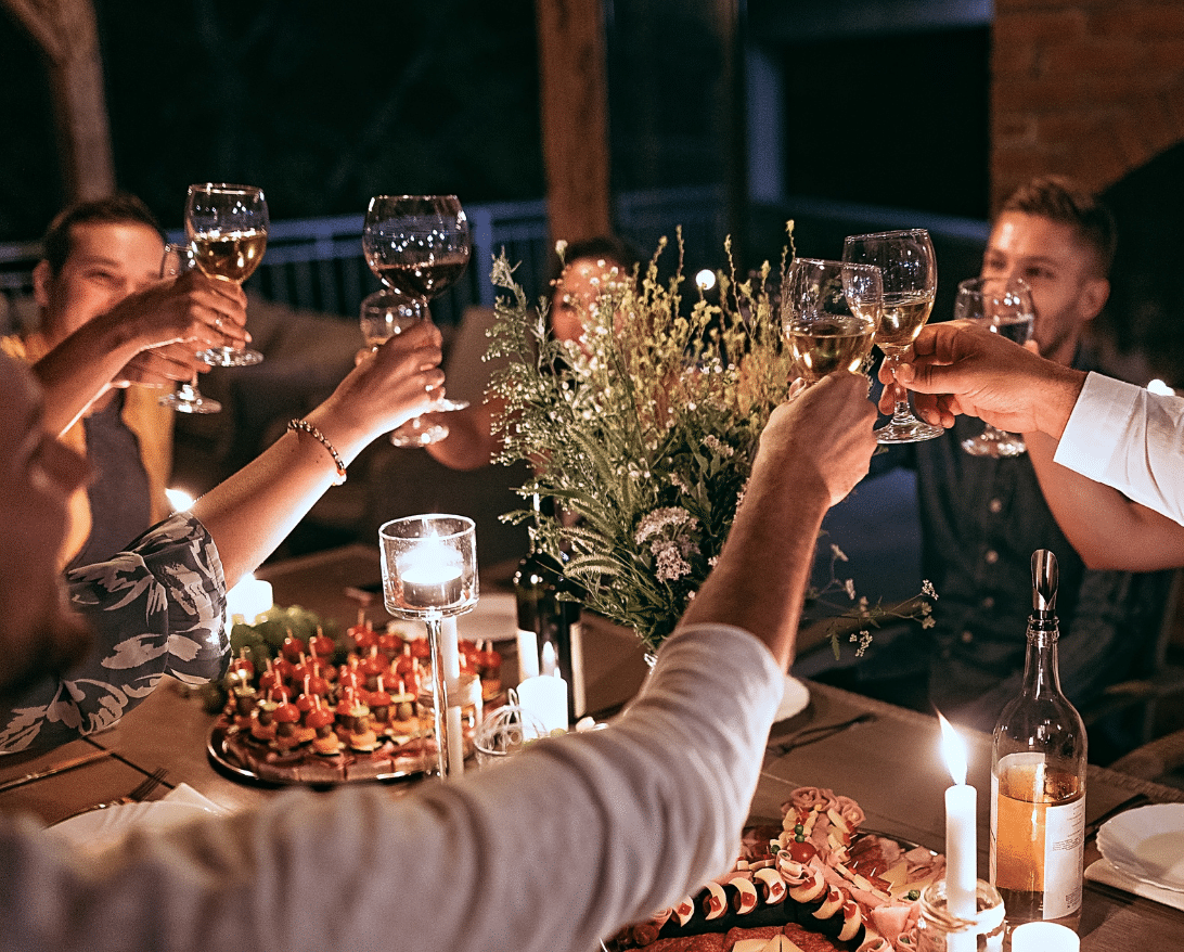 Customers enjoy a restaurant event