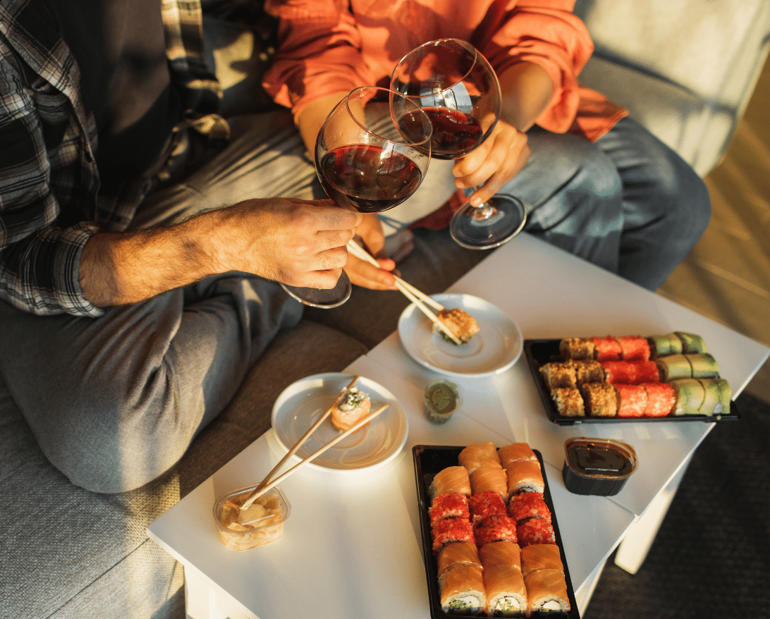 A restaurant delivers alcohol directly to diners