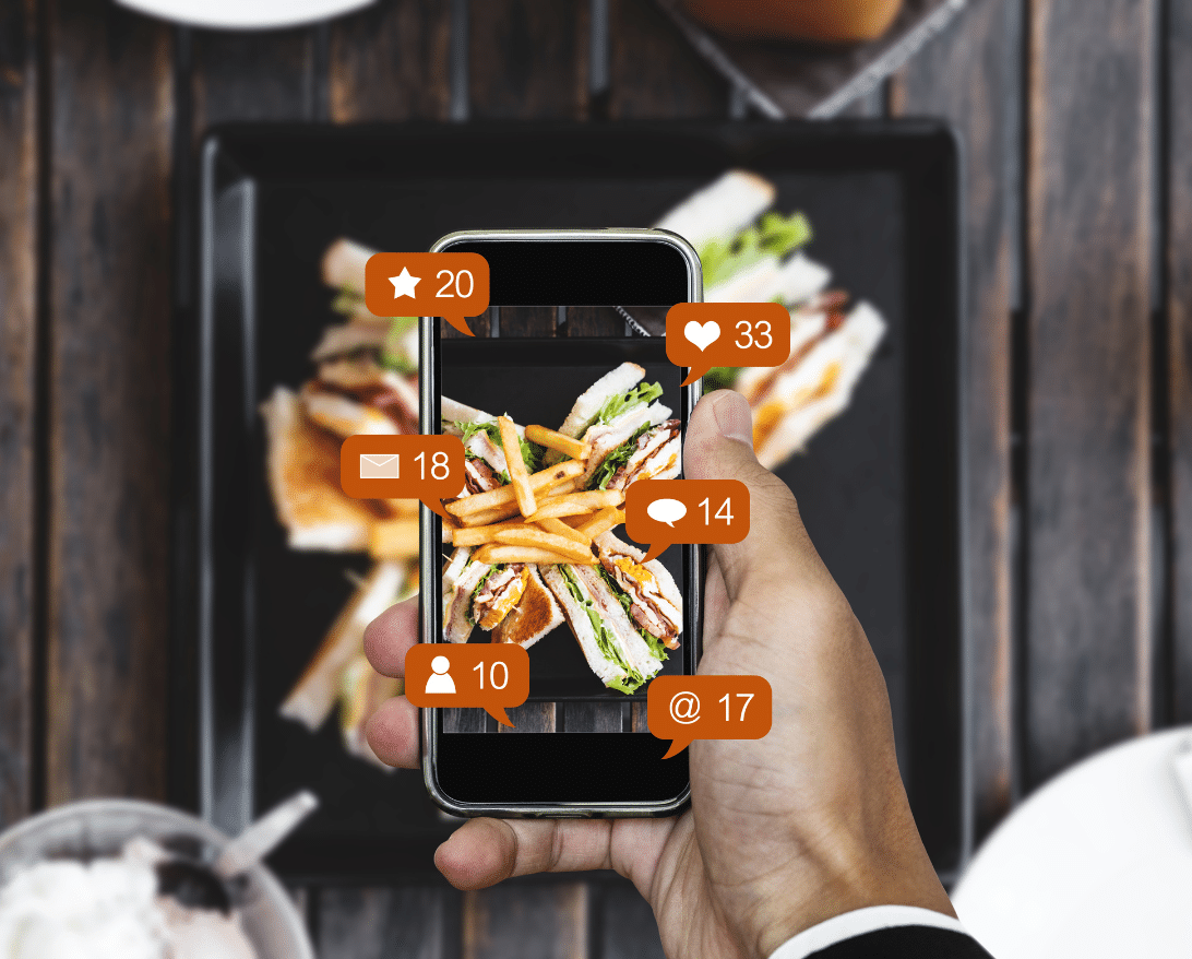 A restaurant promotes food holidays on their social media channels.