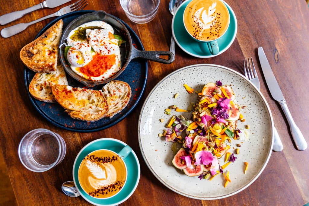 Food with pops of colors.